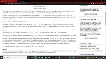 Codeforces Round #686 | E | Number of Simple Paths | Dfs | cycle in a graph |