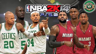 Nba 2K14 Ps5 Pro Clash Of The Big 3S 11-12 Miami Heat Vs 11-12 Boston Celtics 4K60 Hdr