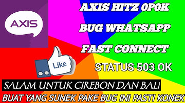 Axis Hitz Bug Whatsapp 0p0k Fast Connect 503 OK l tutorial chogan #67