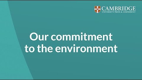 Our commitment to the environment | #CambridgeSustainability