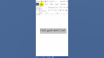Cách gạch dưới 2 nét trong Word
