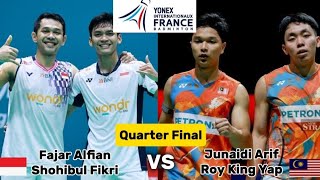 Fajar Alfian/Shohibul Fikri vs  Junaidi Arif/Roy King Yap | Yonex French Open 2025 Badminton