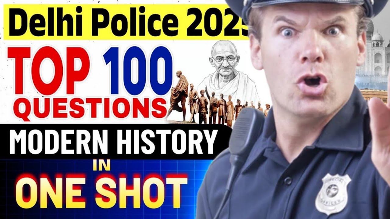 Top 100 HISTORY Very Important oneliner for DELHI POLICE 