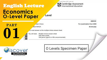 Economics O Levels Paper 2020 Part 01 | English | MBA | BBA