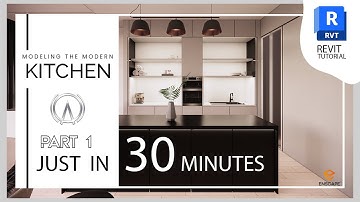 Revit : Modeling the modern KITCHEN in just 30 minutes : PART 1