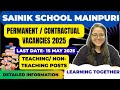 📢 Sainik School Mainpuri भर्ती 2025 💼 Teaching &amp; Non-Teaching Posts 🧑‍🏫Permanent/Contractual ✍️