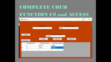 Full CRUD function C#