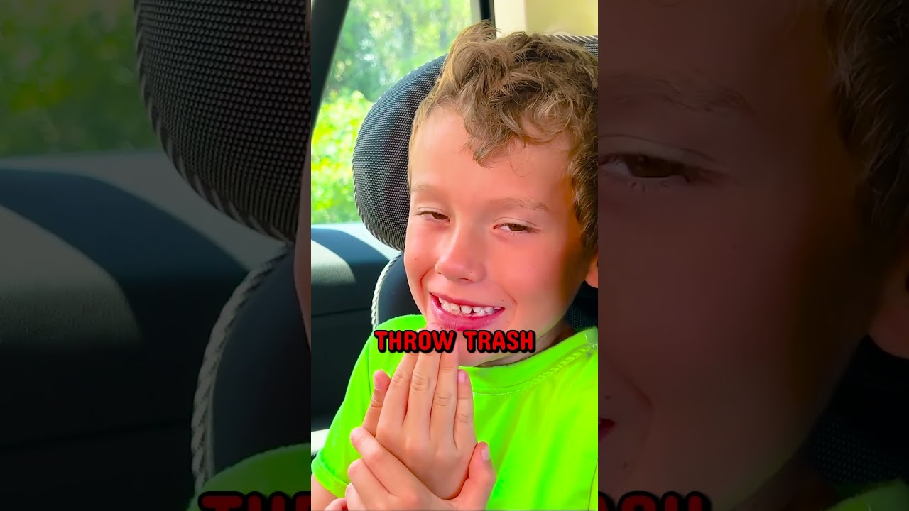 Learn with Marek Safety Rules for kids in the car - Do not litter!