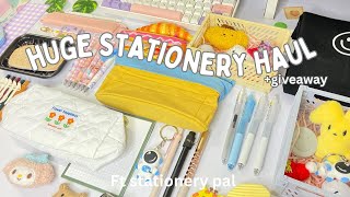 Huge Stationery Unboxing ft. Stationery Pal 🎀🍭 | stationery haul + GIVEAWAY 🧸 [Aesthetic asmr] ✨