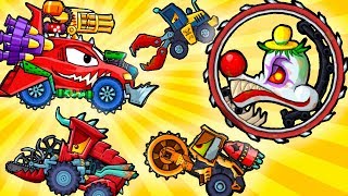 Машина Ест Машину ВСЕ БОССЫ в Хищных Машинках Car Eats Car Мульт Игра про Кусачие Тачки