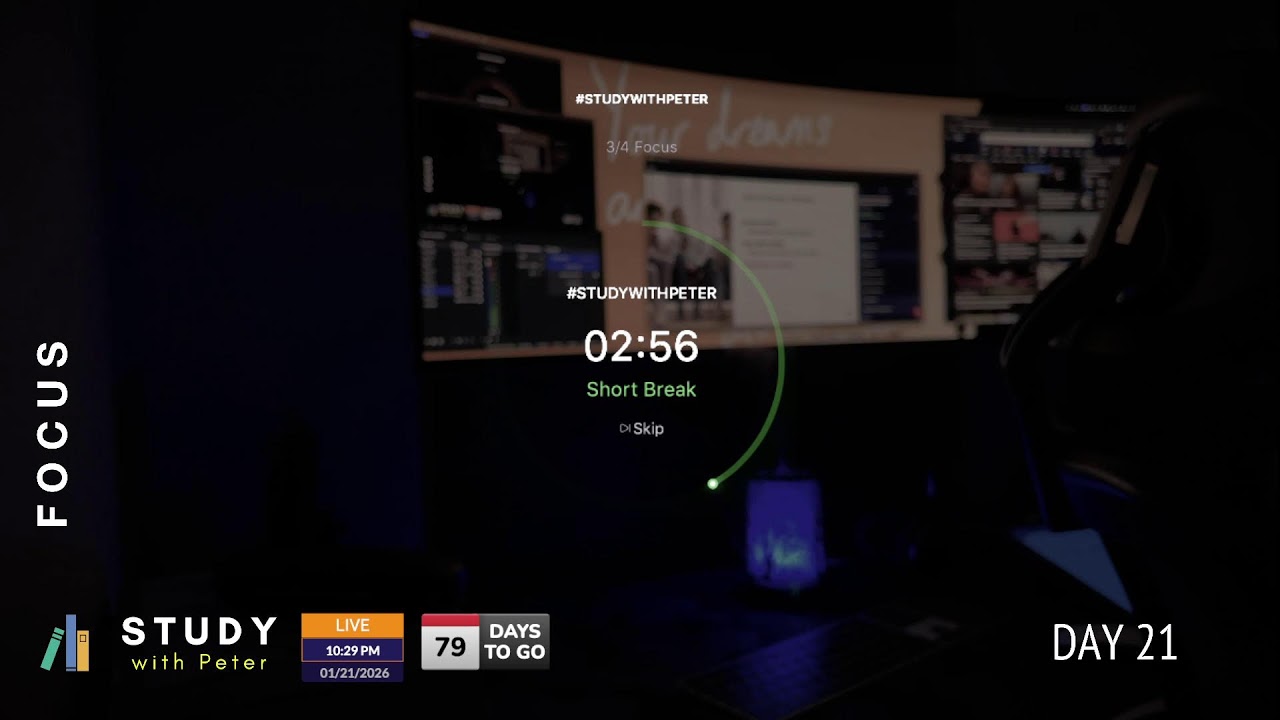 DAY 21 | Study With Me Live – 