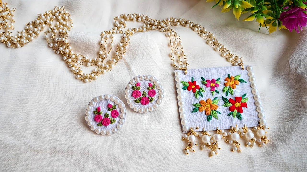 How to make Embroidery jewellery - video tutorial