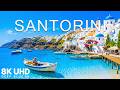 Santorini 8K Drone Footage | Majestic Caldera, Sun-Kissed Shores &amp; Mediterranean Beauty UHD
