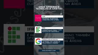 cursos de tecnologia gratuitos com certificado #shorts #technology