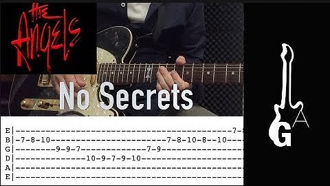 No Secrets by The Angels, guitar solo with tabs