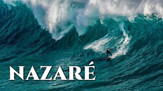 Surfers on Big Waves of Nazare, Feb 2023. Short film with epic music.
