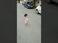 Her first walk on road when she was 11th month trendingshorts youtubeshorts music short.
