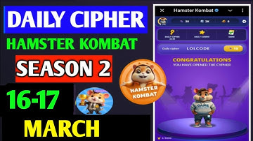 Hamster Kombat Dev Game Daily Cipher 16 March | Hamster Kombat Daily Cipher Code | Daily Combo