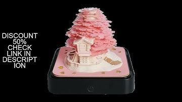 Omoshiroi Block 3D Notepad Sakura Treehouse 3D Calendar 2026 3D Memo Pad Block Notes Offices Paper N