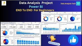 POWER BI Full PROJECT for Data Analysis with Practical Guide | End to End Power BI Dashboard Project