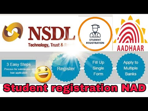 Student registration on NAD ||student id || NSDL