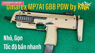 Umarex MP7A1 GBB PDW (Tan) by KWA một cây SMG gọn nhẹ, Bắn tốc độ nhanh - Sói Tuyết Airsoft