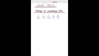 #maths #competitiveexams  | Arrange in ascending order | Fast Trick | For Competitive Exams