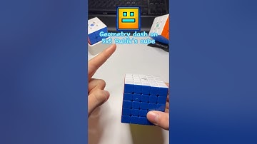 Geometry dash on 5x5 Rubik’s cube #cubing #geometrydash #5x5 #rubikscubemosaic #rubikscube #mosaic