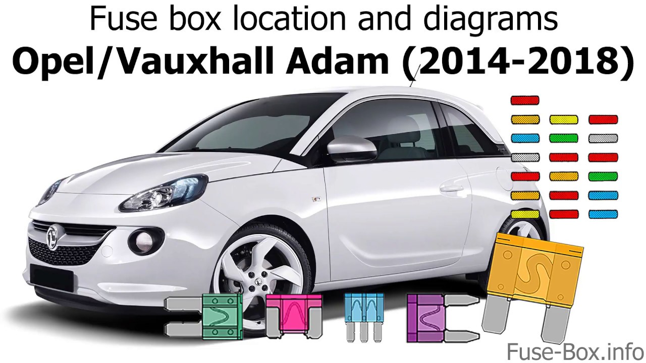 Fuse box location and diagrams: Opel/Vauxhall Adam (2014-2018) - YouTube