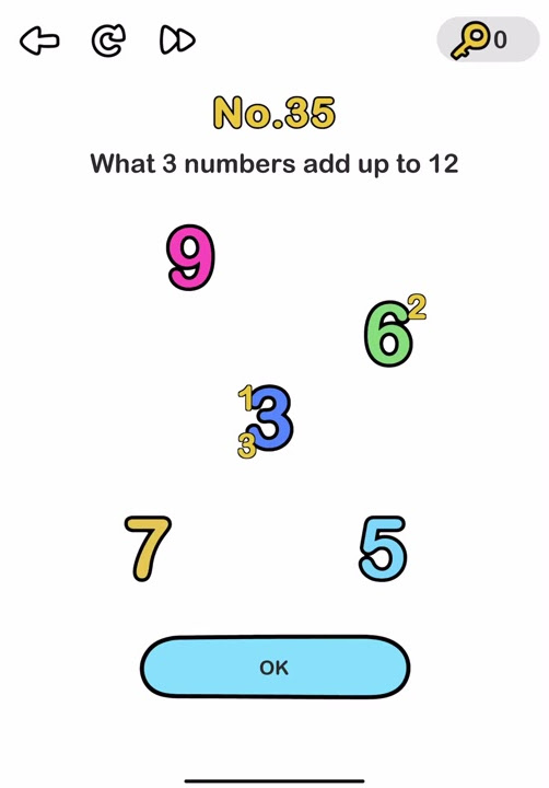 Brain out what 3 numbers add up to 12 youtube