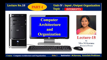 CAO-Class-18-part-1 Interrupts: Interrupt Hardware