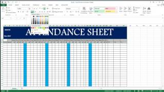 How To Make Attendance Sheet in Excel # 17 Basic Excel Sheet