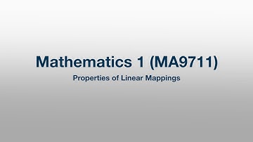 MA9711: 048 - Properties of Linear Mappings