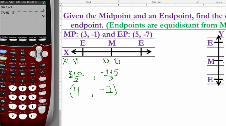 Find endpoint given midpoint and other endpoint calculator