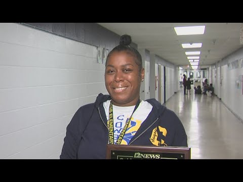 Roy Guess Elementary School's Taylor Allen is a 12News Golden Apple Award winner