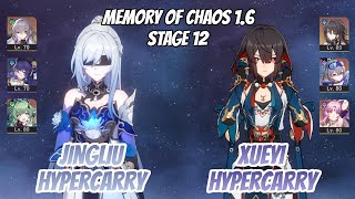 Jingliu Hypercarry & Xueyi x Ruan Mei Memory of Chaos Stage 12 (3 Stars) | Honkai Star Rail