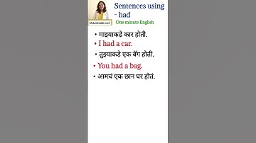 Use of Had | English Grammar | Prachi Mam | Efutureinside | #shorts #englishinmarathi #मराठी #efi