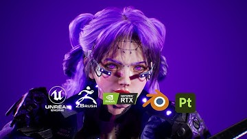 Cyber Series Character 3d by Oscar Creativo #3drenders #blender3d #characterdesign #unrealengine5