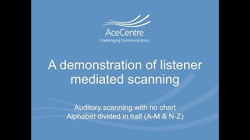 A demonstration of auditory scanning the alphabet