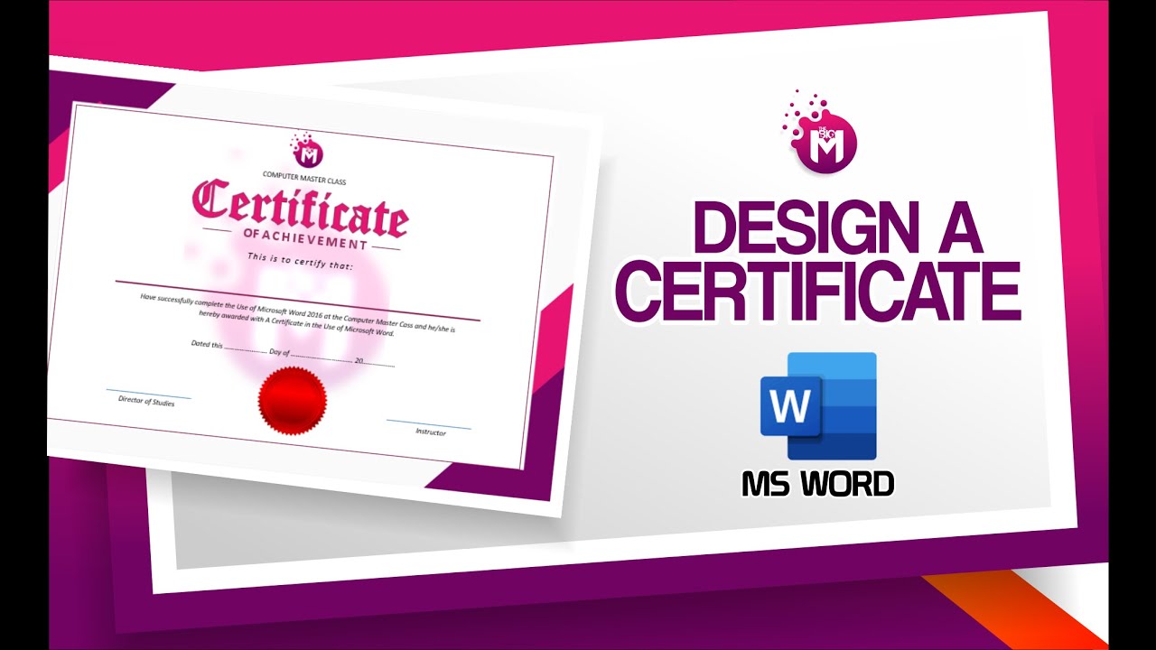 How to Design Certificate with Microsoft Word 2016