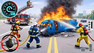 Fire Truck City Rescue Simulator - 911 US Emergency Fire Truck Driving 3D 2025 - Android Gameplay screenshot 1