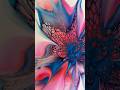 Watch This Vibrant Bloom Technique! #shorts #fluidart #bloomtechnique