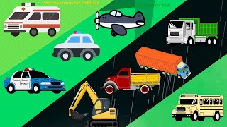 Emergency Vehicles for baby 🚓🚑🚒 | Learn Vehicle Names for baby | Baby Learning Video 🚨