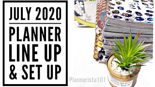 July 2020 | Planner Line Up & Set Up | Frankenplanner | Happy Planner
