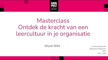 Online masterclass: Leercultuur in je organisatie