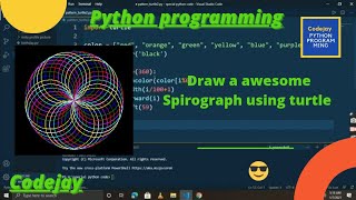 Draw a awesome spirograph using turtle | python programming in hindi