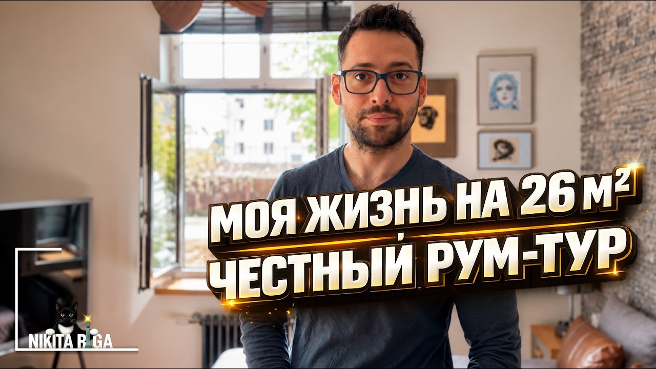 РУМ-ТУР ПО МОЕЙ КВАРТИРЕ 26 М² | ЗДЕСЬ Я ЖИВУ И ТВОРЮ I МОЁ МЕСТО СИЛЫ | РИГА | ЛАТВИЯ 