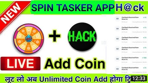 Spin Tasker app full bypass trick || Unlimited Add Money Script with Paytm Proof || Funtoo