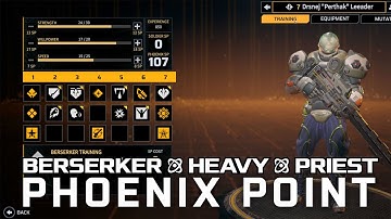 Phoenix Point. My Heavy-Berserker-Priest Squad to deal with Pandoran Lairs and Special Missions