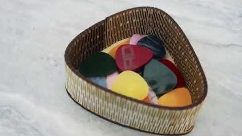 Guitar Picks / Plectrums and Box - Cut and engraved on a Monster Laser